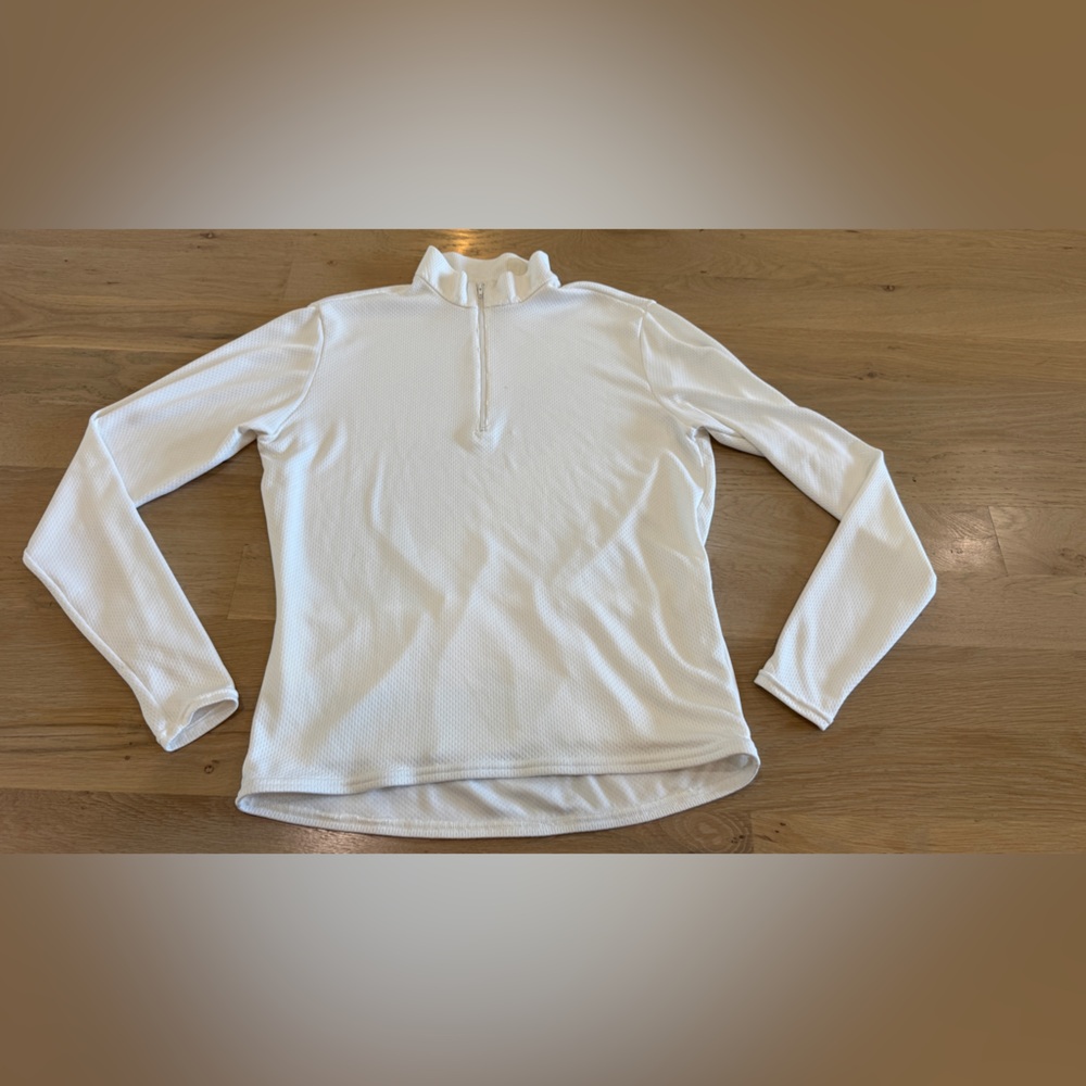 Nashbar men’s long sleeve cycling top half zip white size XL